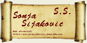 Sonja Šijaković vizit kartica